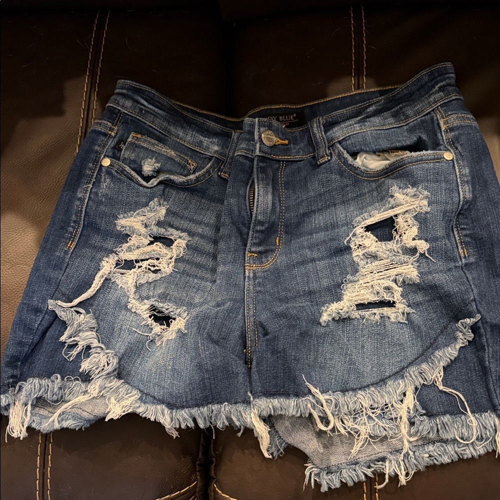 Judy Blue Distressed Denim Jean Shorts
